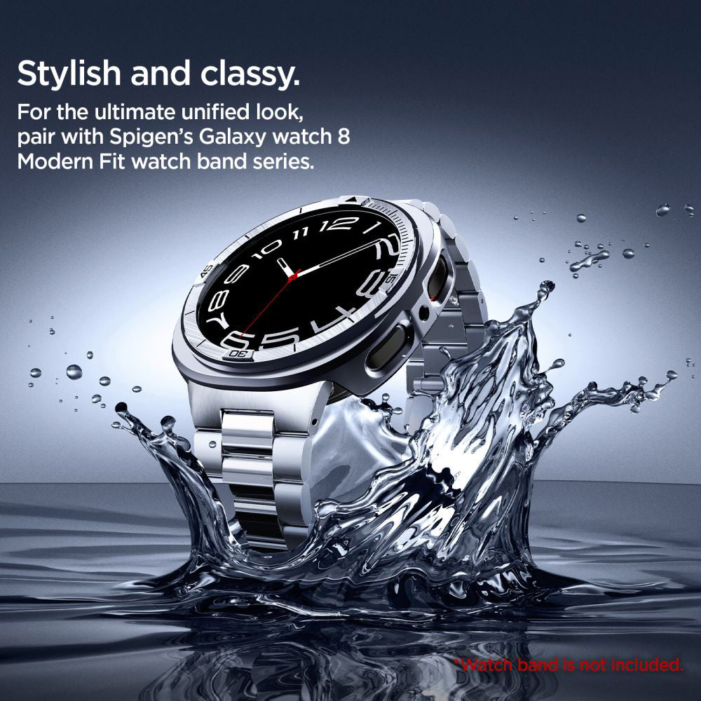 Rama Protectie Spigen Tune Pro Pilot pentru Samsung Galaxy Watch9 / Watch8 44mm, Argintie ACS10011