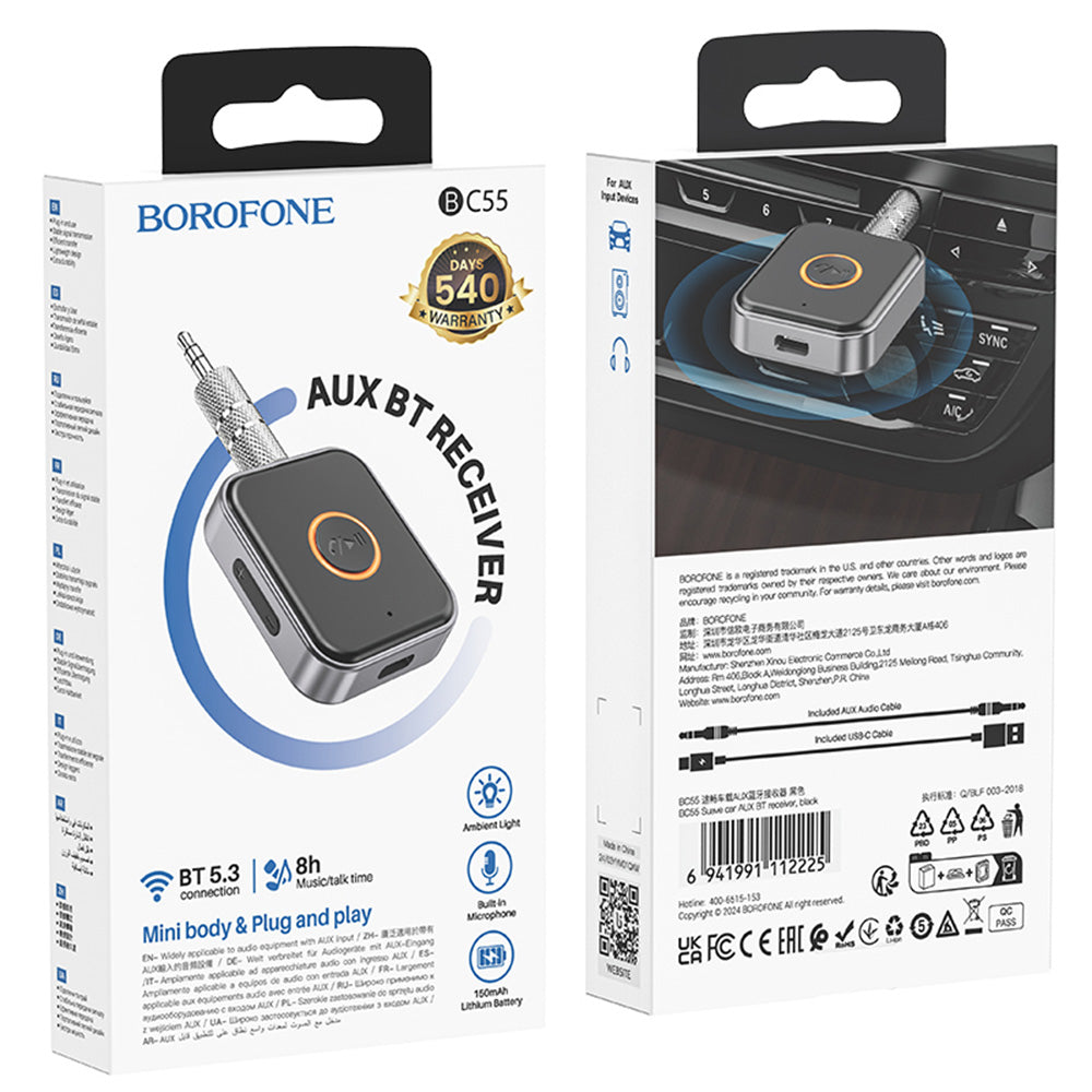 Receptor Bluetooth Borofone BC55 Suave, Negru