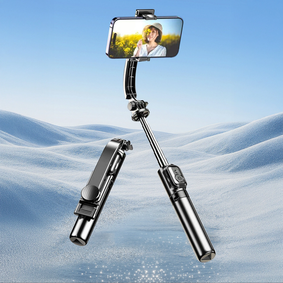 Selfie Stick Bluetooth Dudao F18S 4in1, Universal, Negru
