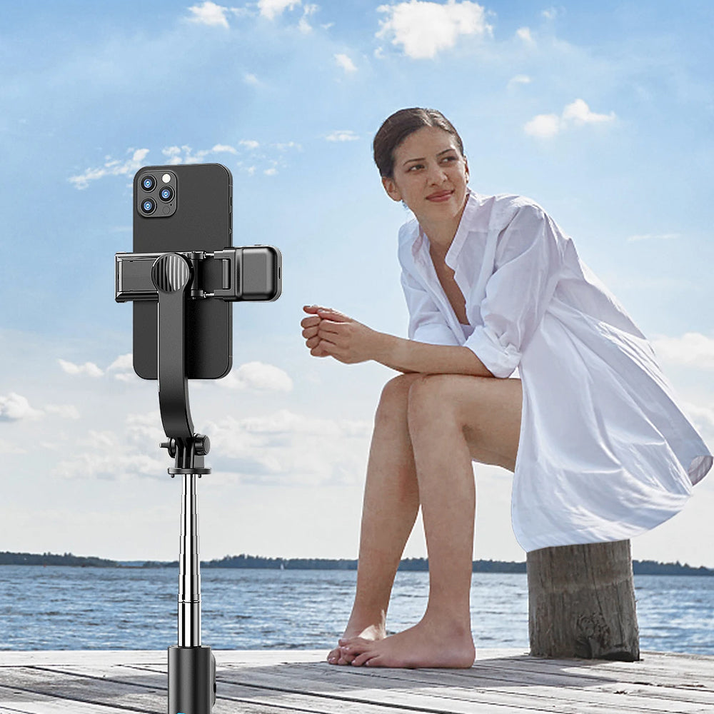 Selfie Stick Bluetooth Techsuit C01s, Universal, Negru