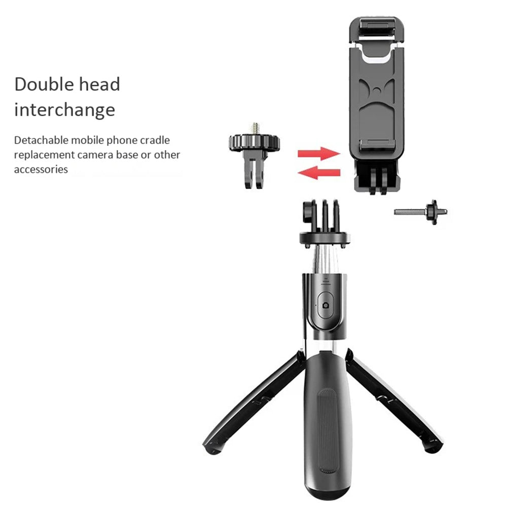 Selfie Stick Bluetooth Techsuit L02, Universal, Negru