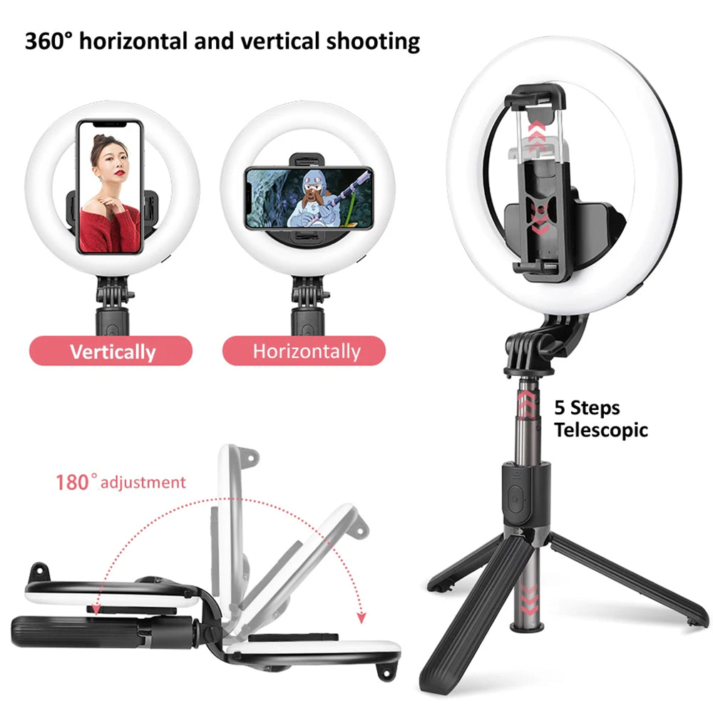 Selfie Stick Bluetooth Techsuit L07, Universal, Negru