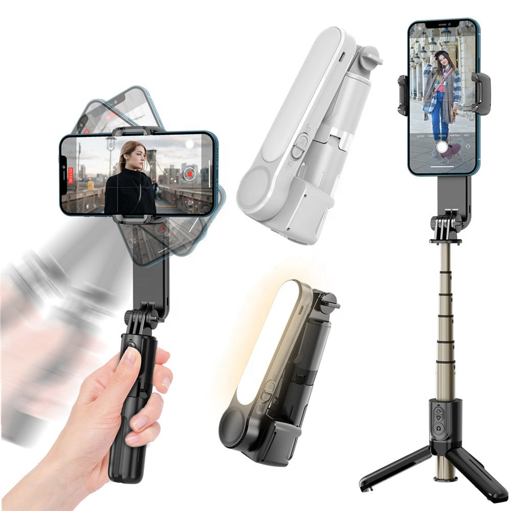 Gimbal Stabilizator Bluetooth Techsuit L09 Gimbal, Universal, Negru