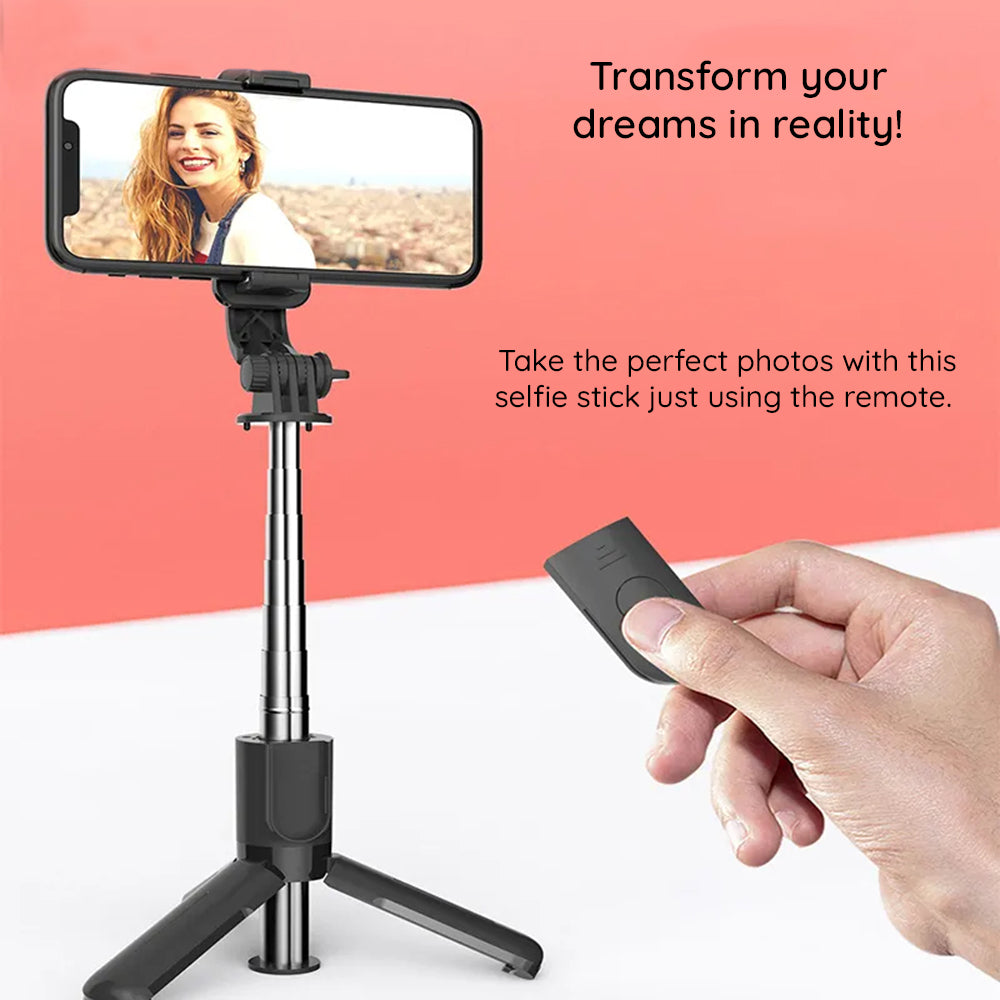 Selfie Stick Bluetooth Techsuit L11, Universal, Negru