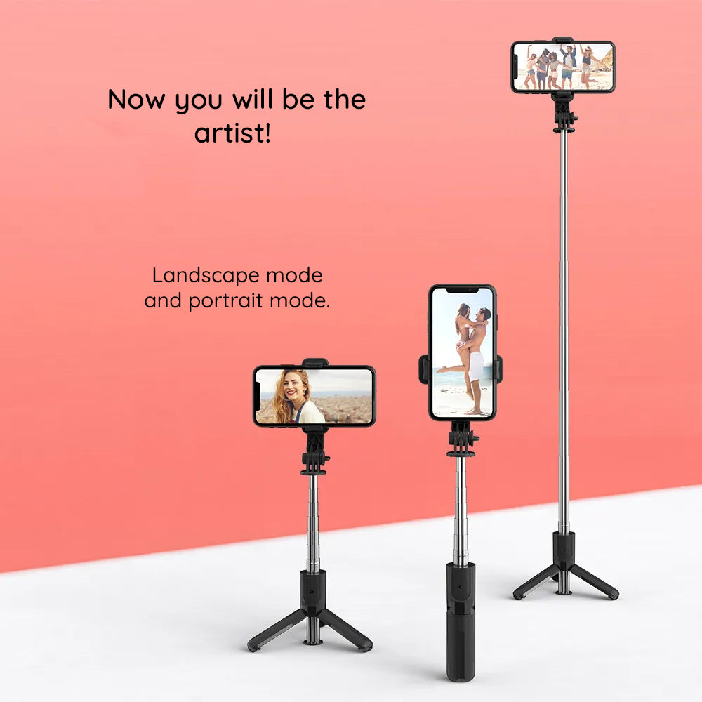 Selfie Stick Bluetooth Techsuit L11, Universal, Negru