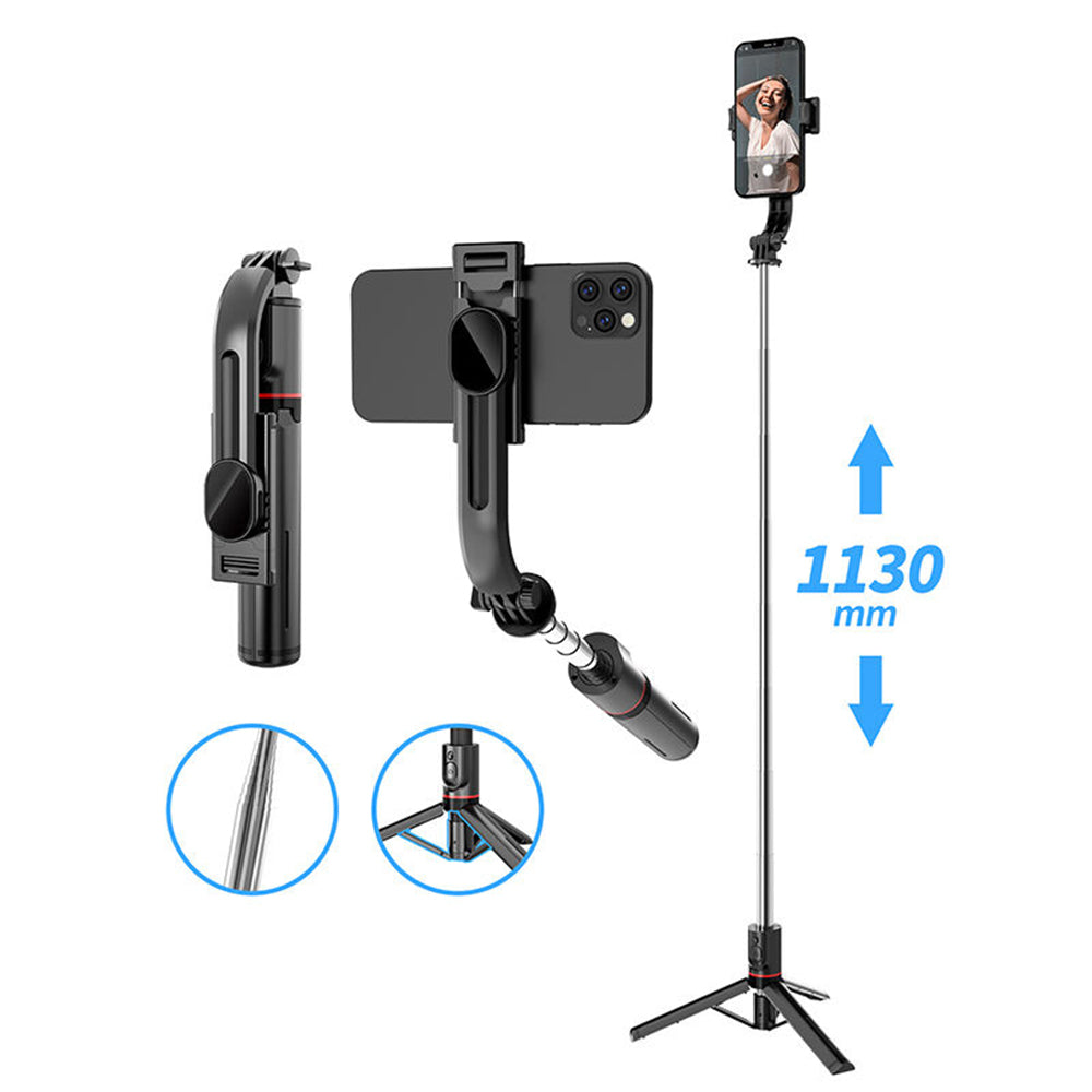 Selfie Stick Bluetooth Techsuit L13, Universal, Negru