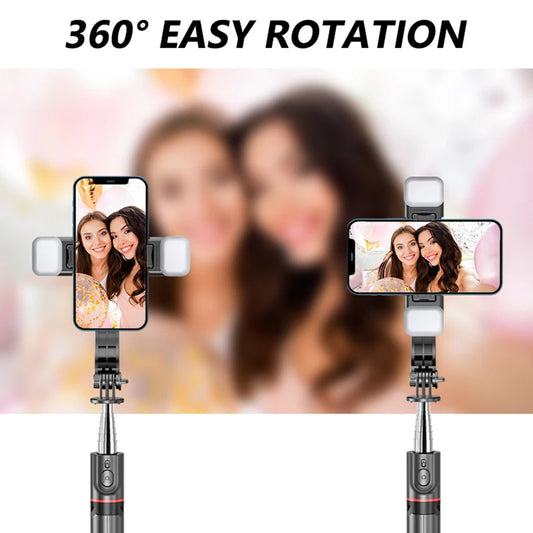 Selfie Stick Bluetooth Techsuit L13d, Universal, Negru