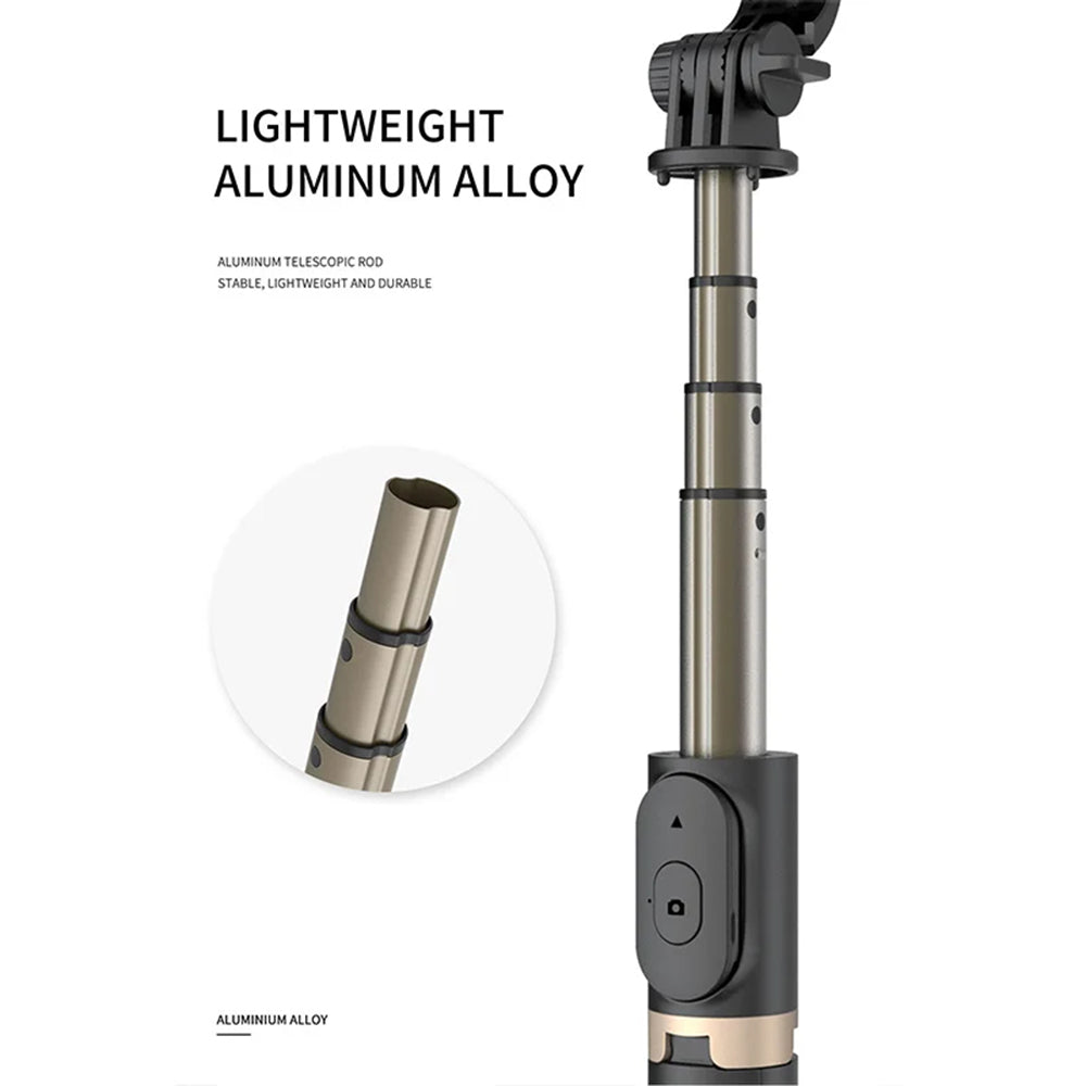 Selfie Stick Bluetooth Techsuit Q03, Universal, Negru