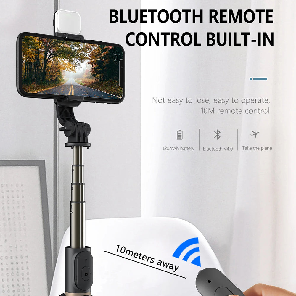 Selfie Stick Bluetooth Techsuit Q03s, Universal, Negru
