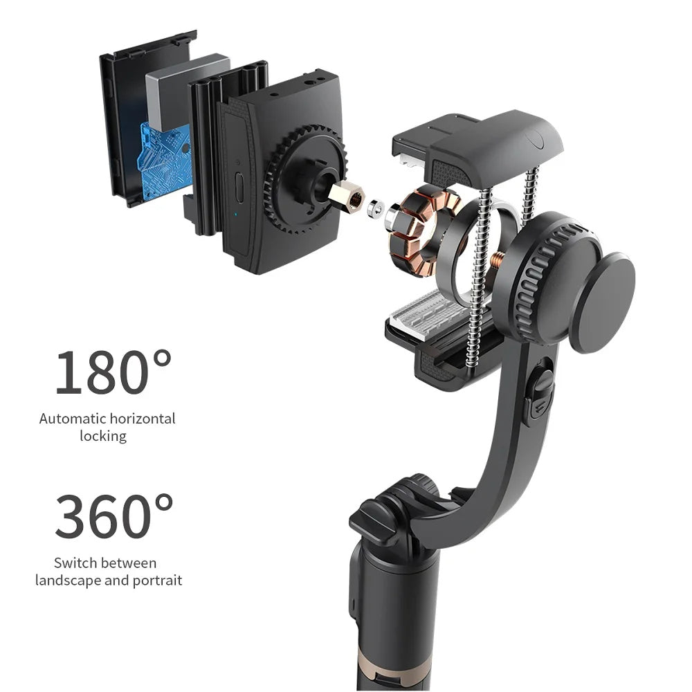Selfie Stick Bluetooth Techsuit Q08, Universal, Negru