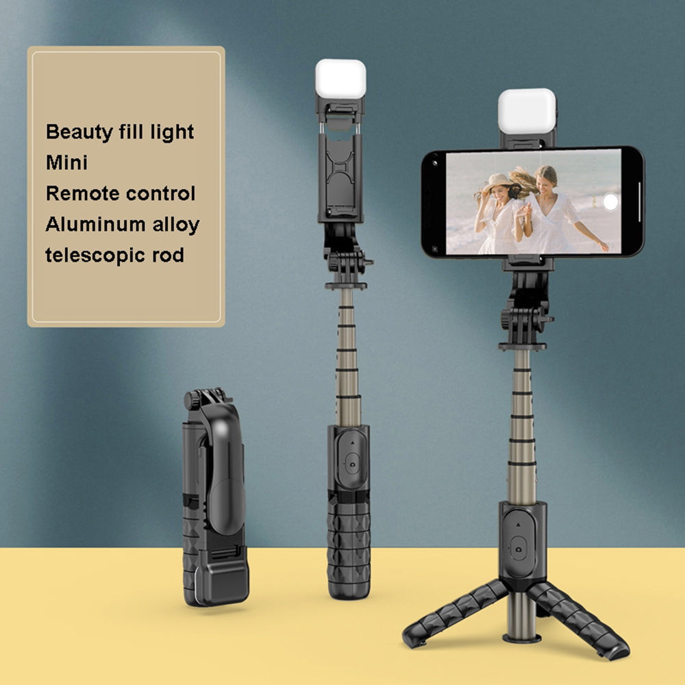 Selfie Stick Bluetooth Techsuit Q10s, Universal, Negru