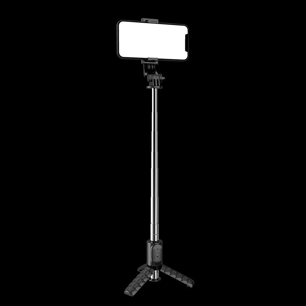 Selfie Stick Bluetooth Techsuit Q11, Universal, Negru
