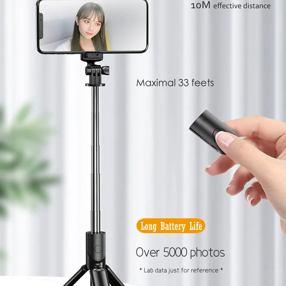 Selfie Stick Bluetooth Techsuit S03, Universal, Negru