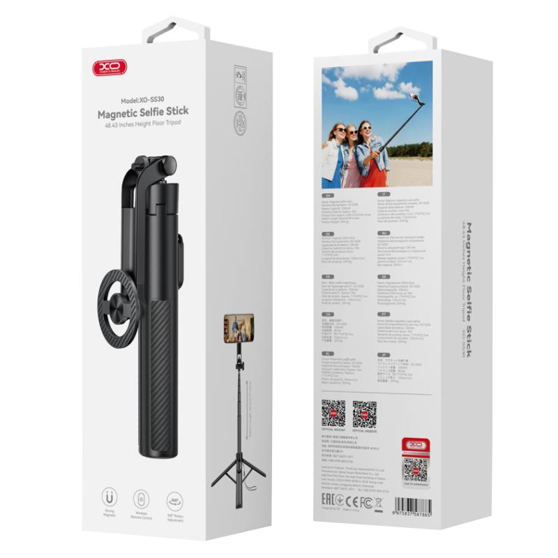 Selfie Stick Bluetooth XO Design SS30, Universal, Negru