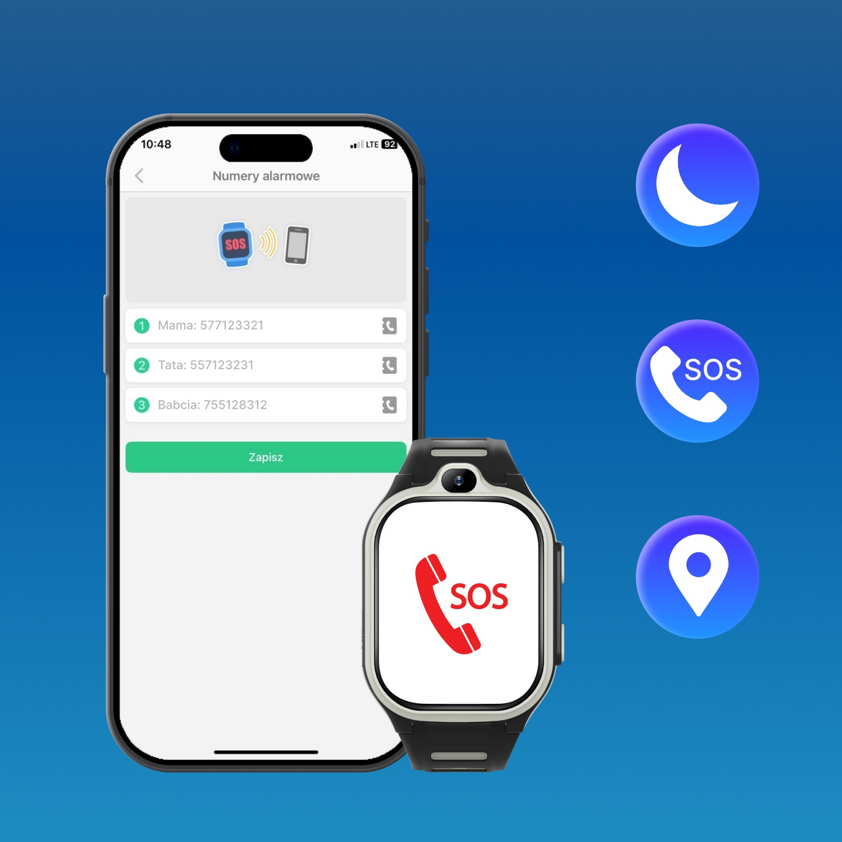 Smartwatch Forever Kids Boost KW-530 Call, Negru
