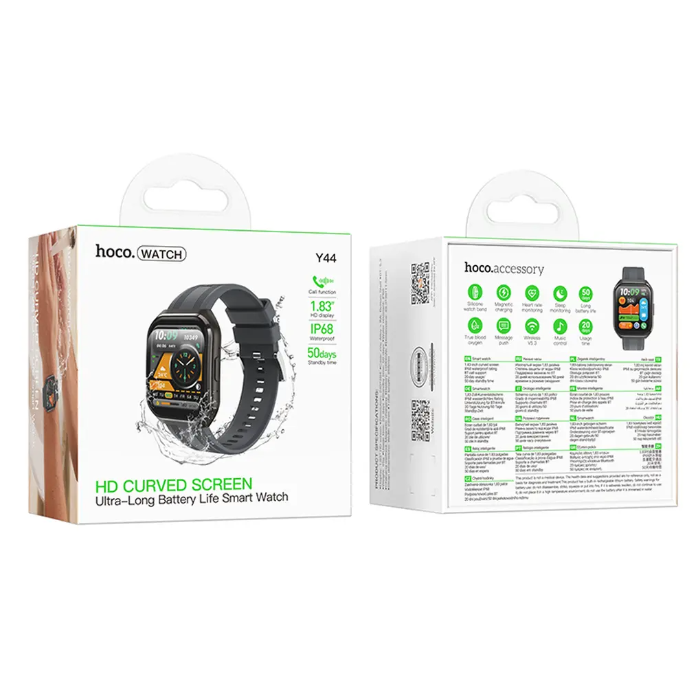 Smartwatch HOCO Y44 Call, Negru