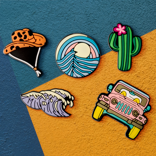 Sticker 3D OEM Summer pentru Husa Telefon / Tableta, Set 5 bucati, Multicolor