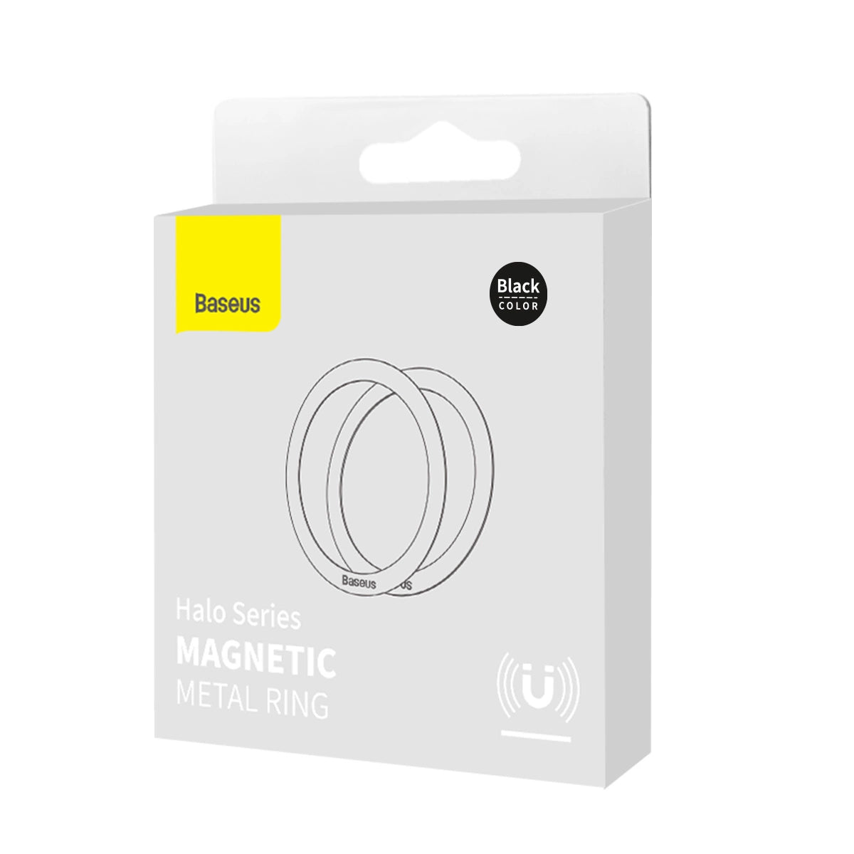 Sticker Metalic Baseus Halo, Set 2 bucati, Negru PCCH000001