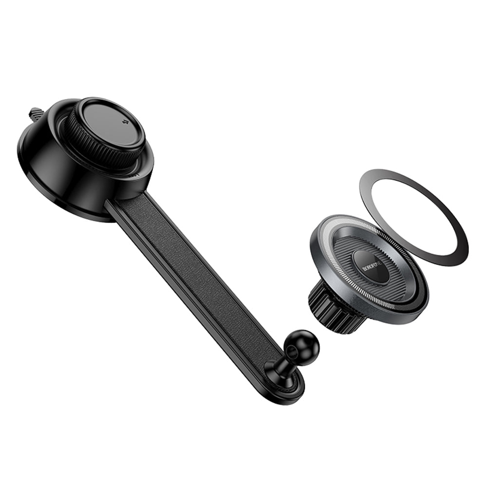 Suport Auto Magnetic Borofone BH123 Profit, 4.5inch - 7inch, Negru