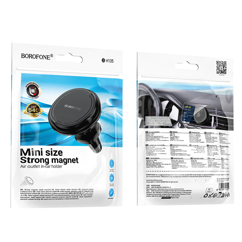 Suport Auto Magnetic Borofone BH135 Parker, Universal, Negru