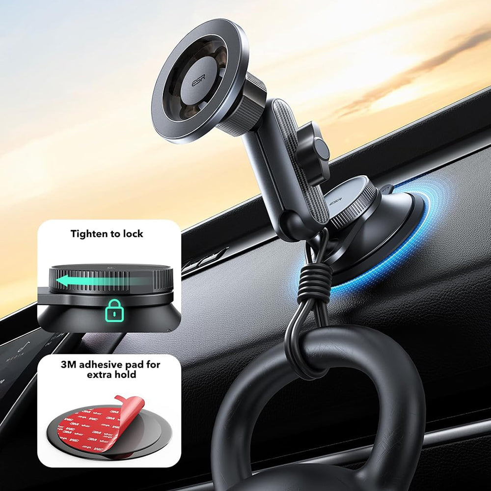 Suport Auto Magnetic ESR OmniLock Dash, Universal, Negru