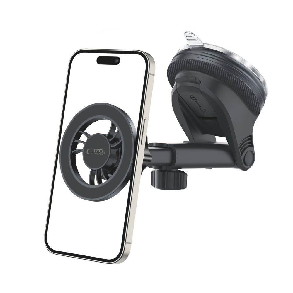 Suport Auto Magnetic Tech-Protect N56 2in1, Universal, Negru