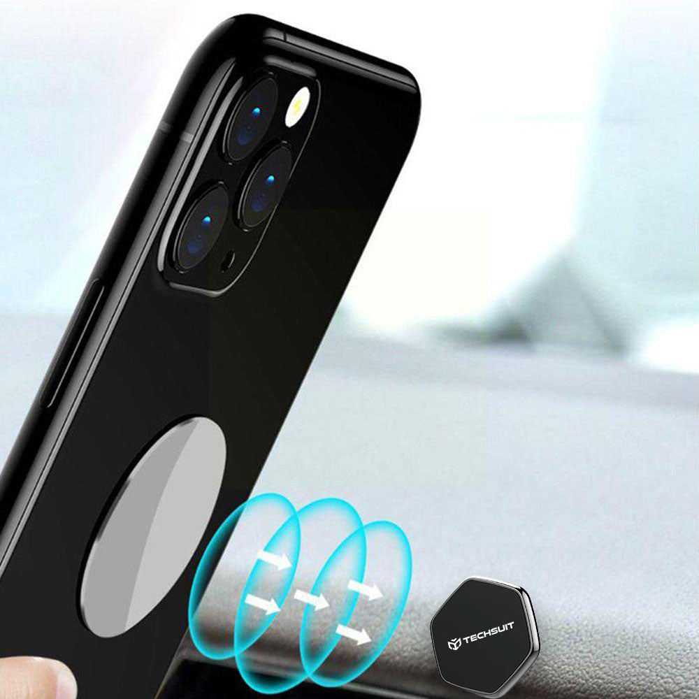 Suport Auto Magnetic Techsuit HOLD210-C, Universal, Negru
