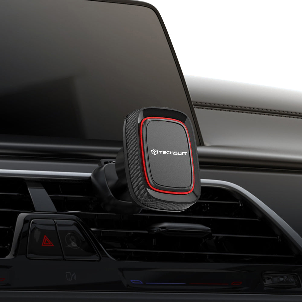 Suport Auto Magnetic Techsuit S5, Universal, Negru Rosu