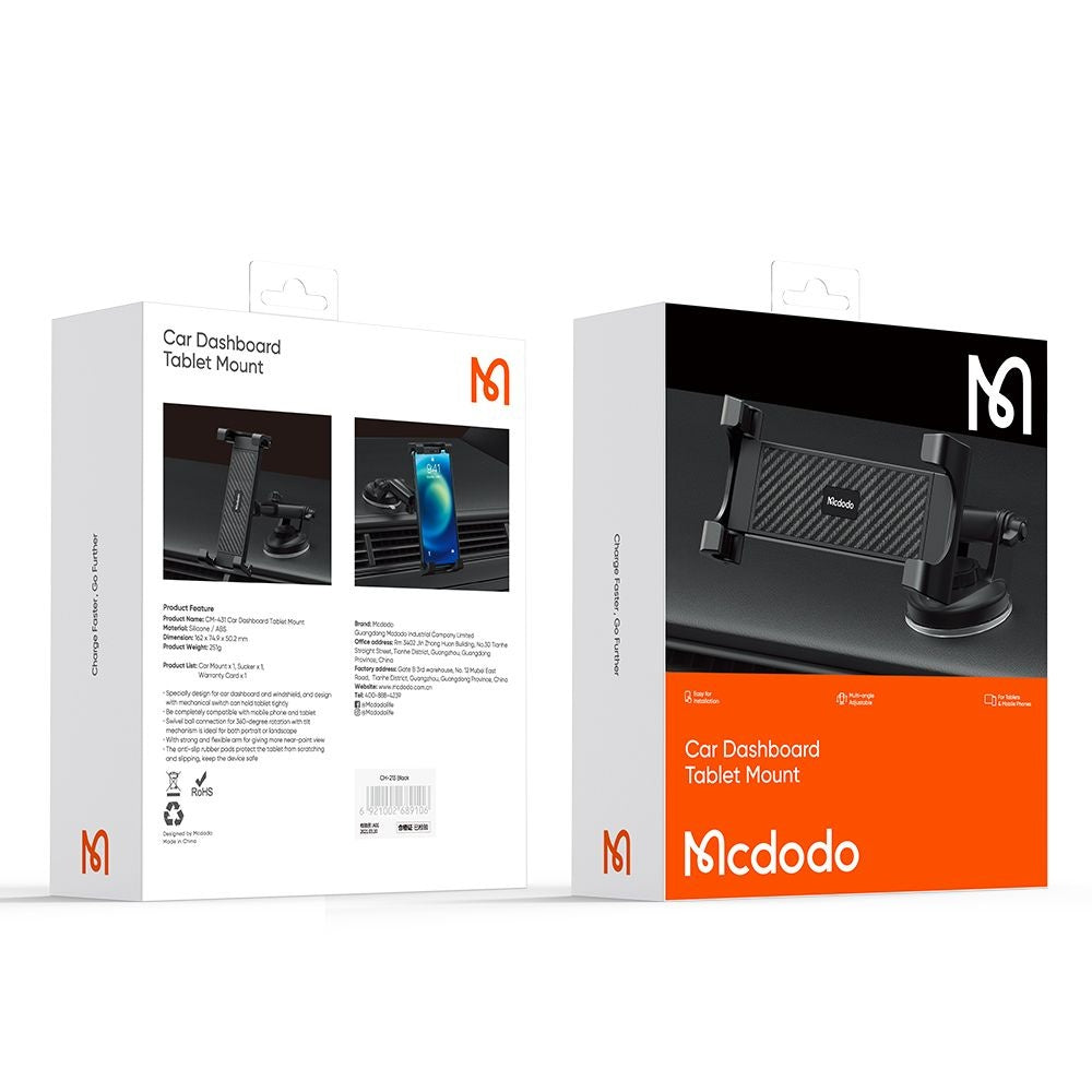 Suport Auto McDodo CM-4310 pentru Telefon / Tableta, 4.7inch - 12.9inch, Negru