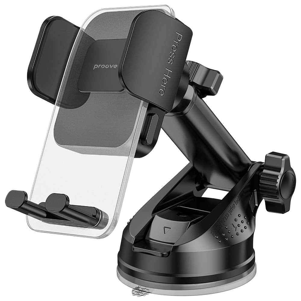 Suport Auto Proove Crystal Clamp Plus Dash, 4.7inch - 6.9inch, Negru CHCSP0000001