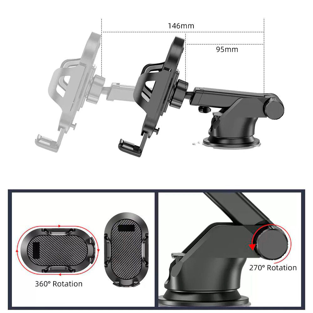 Suport Auto Techsuit S113, Universal, Negru