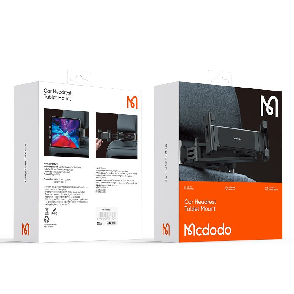 Suport Auto Tetiera McDodo CM-4320 pentru Telefon / Tableta, 4.7inch - 12.9inch, Negru