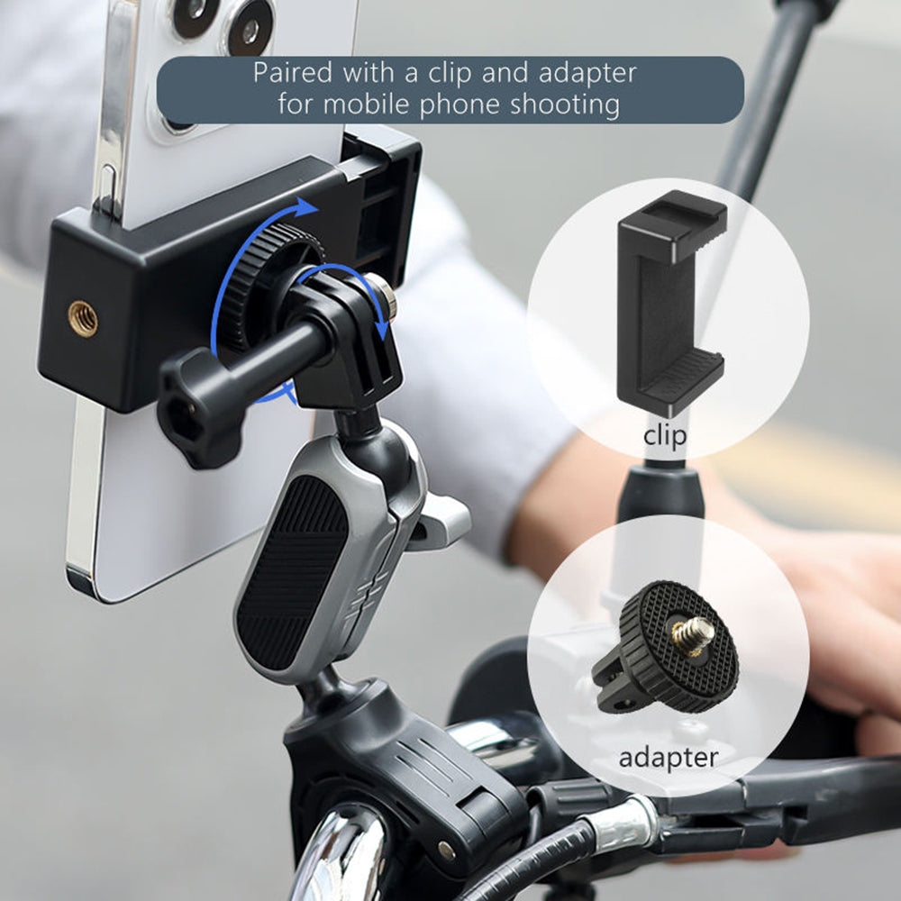 Suport Bicicleta Camera Sport Techsuit JX-008 pentru GoPro, Gri