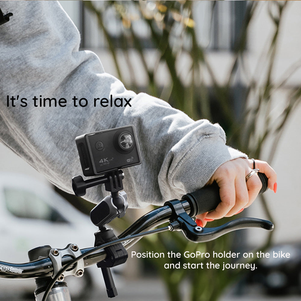 Suport Bicicleta Camera Sport Techsuit JX-008 pentru GoPro, Gri