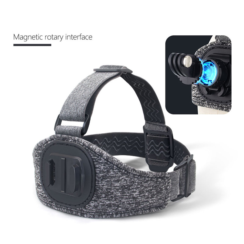 Suport Cap Camera Sport Techsuit JX-003 pentru GoPro Series, Gri