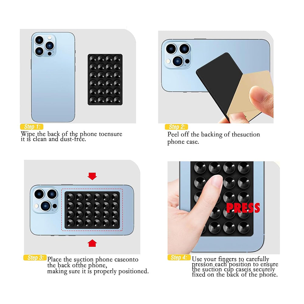 Suport cu Ventuze Techsuit SL-PAD, Roz Pastel