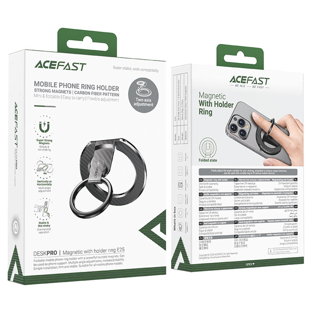 Suport Inel Acefast E25, Universal, Negru