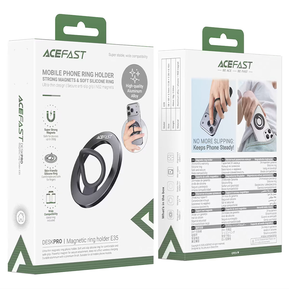 Suport Inel Acefast E35, Universal, Negru