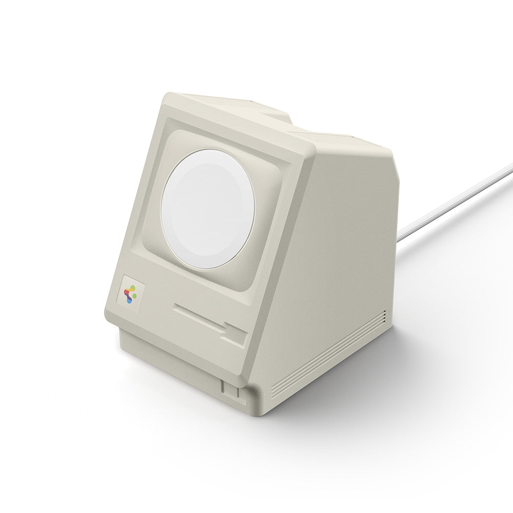 Suport Spigen Classic LS pentru Incarcator Wireless Apple Watch Series, Crem AMP11668