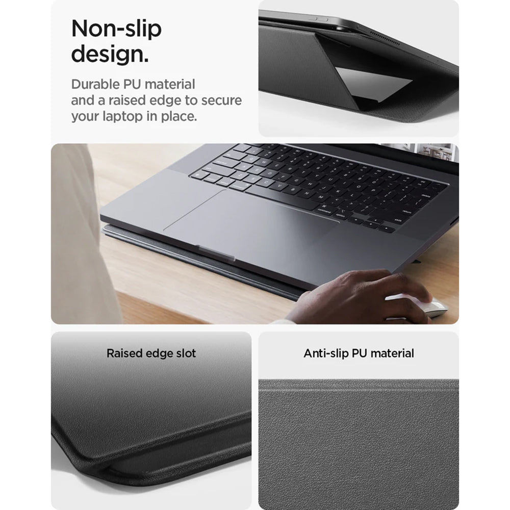 Suport Spigen Slim Fold LD201-S7 pentru Laptop max. 14inch, Negru AMP11116