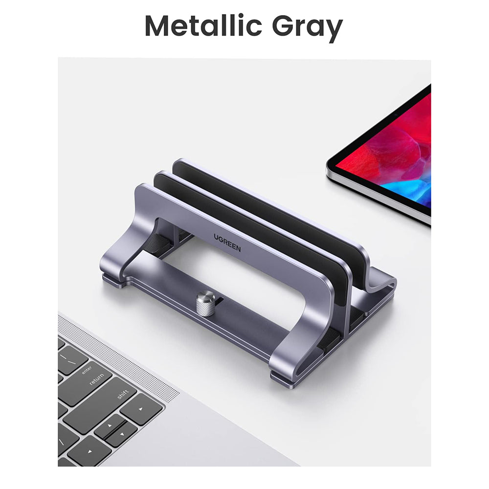 Suport Vertical UGREEN LP258 Two pentru Laptop cu grosime 12mm - 26mm, Argintiu