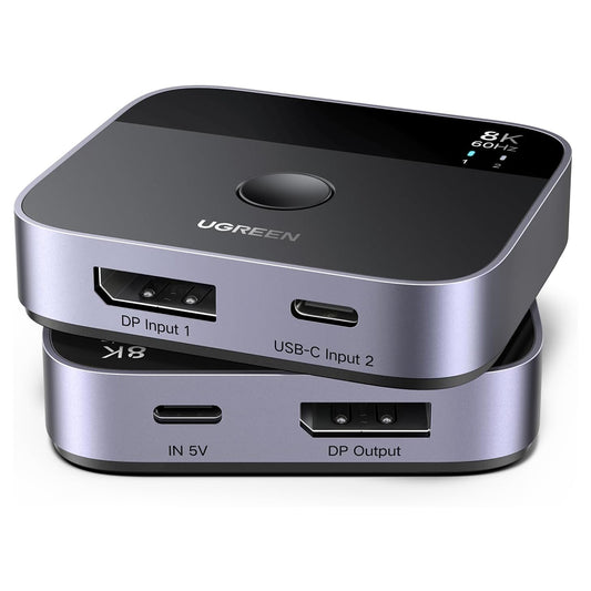 Switch Video DisplayPort / USB-C UGREEN 65878, Negru