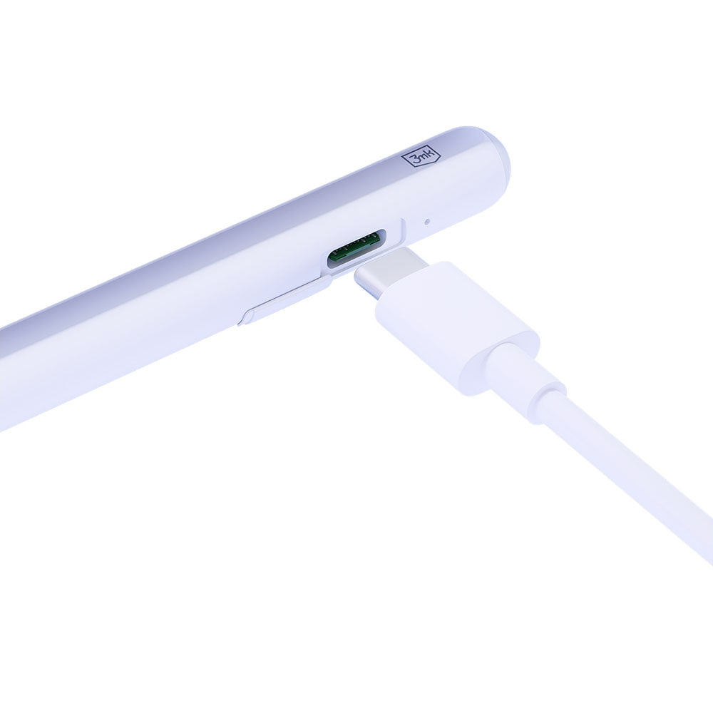 Touch Pen 3MK Wonder pentru Apple iPad, Versiune Activ, Alb