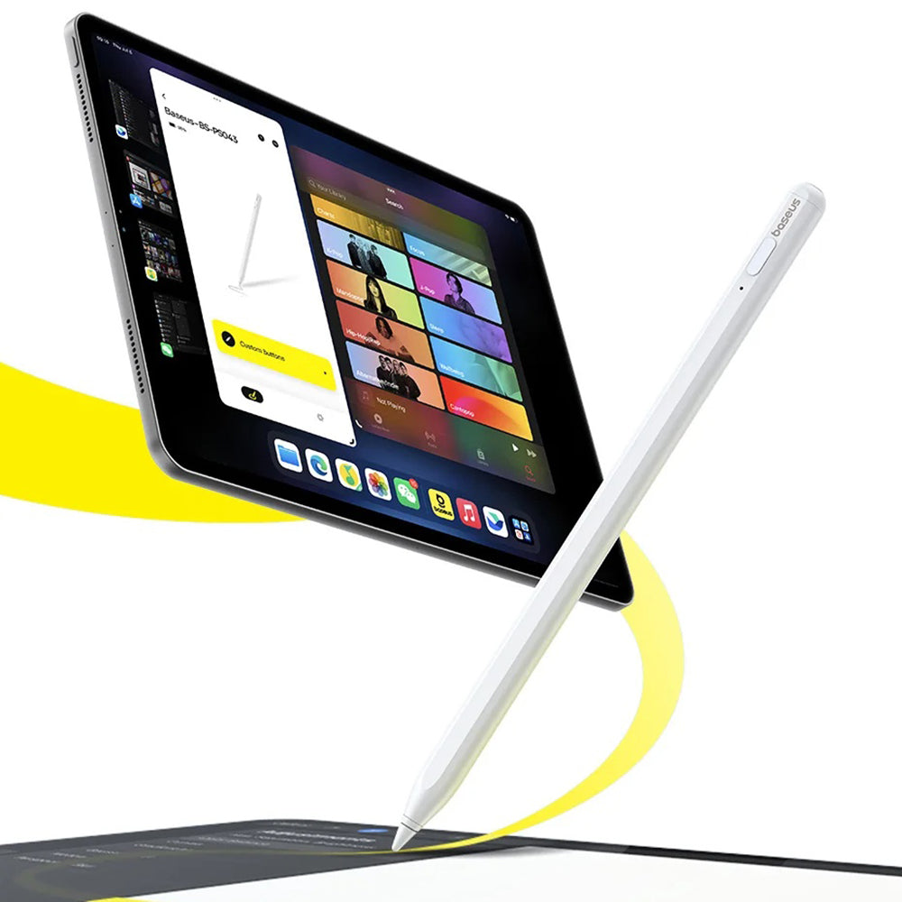 Touch Pen Baseus Smooth Writing 2 Series pentru Apple iPad, Versiune Wireless Activ, Alb P80015802213-03