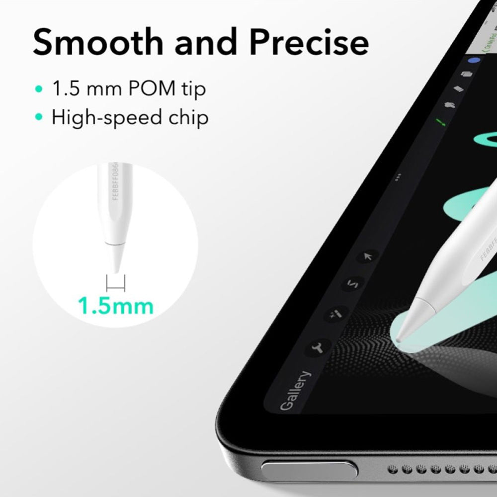 Touch Pen ESR Geo pentru Apple iPad, Versiune Activ, Alb