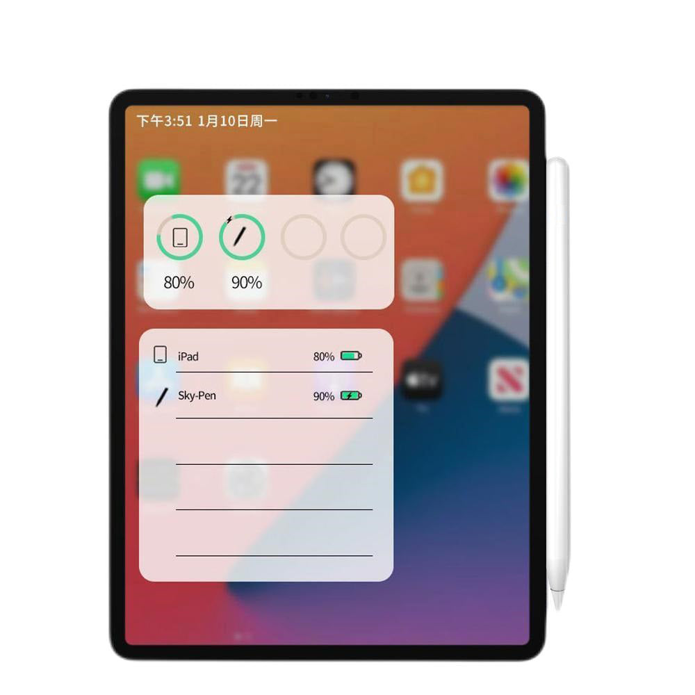 Touch Pen Techsuit M2 pentru Apple iPad, Versiune Activ, Alb