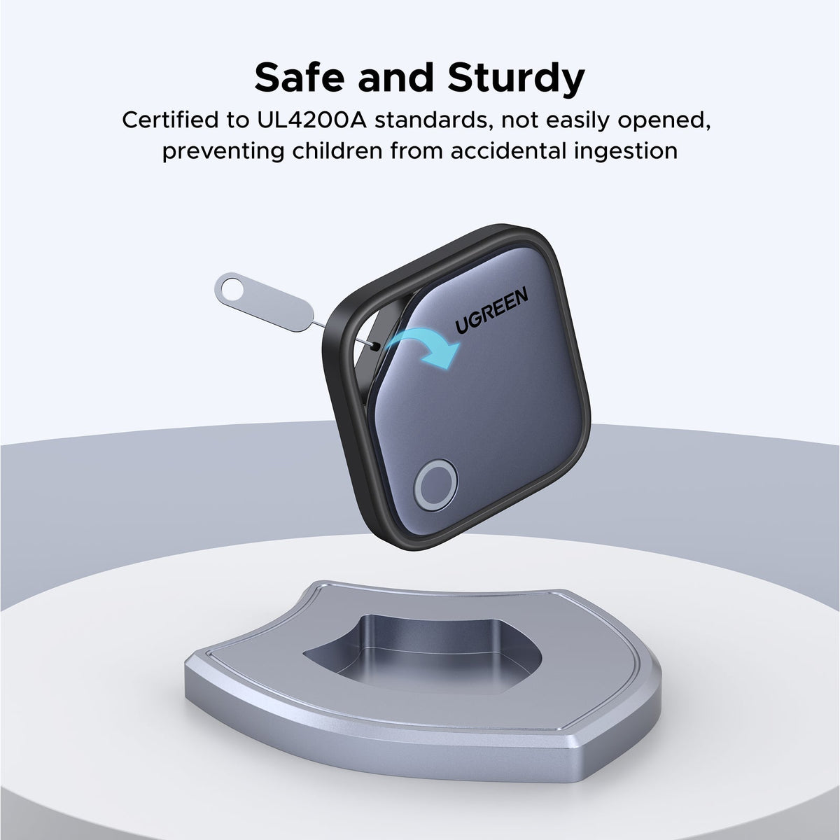 UGREEN SmartTag Pro Smart CM916 (75646P) pentru iOS / Android Series, Set 4 bucati, Negru