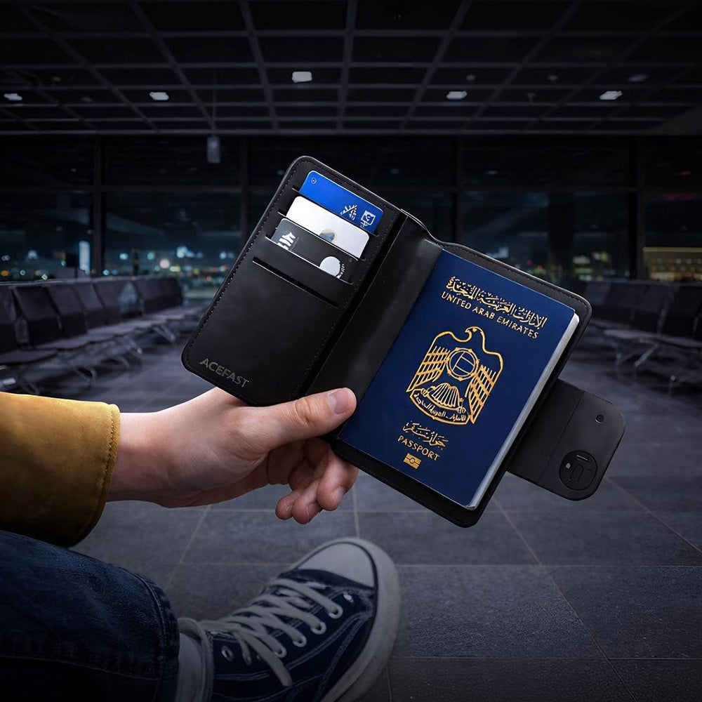 Acefast SmartTag Passport S6 pentru iOS Series, Negru