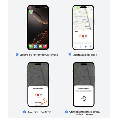 Acefast SmartTag S1 pentru iOS Series, Set 4 bucati, Gri