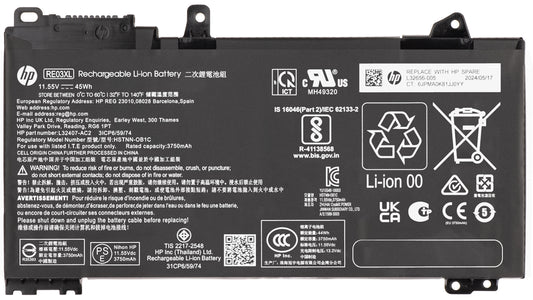 Akumulator HP RE03045XL-PL, 3920 mAh, 45 Wh, 3 ogniwa, Service Pack L32656-005 